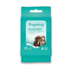 Freedog Toallitas Húmedas Para Perros y Gatos con Clorhexidina