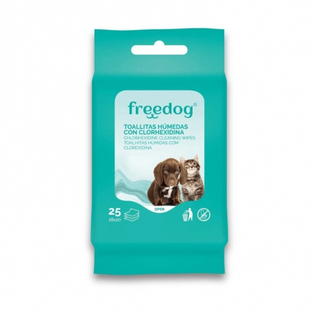 Freedog Toallitas Húmedas Para Perros y Gatos con Clorhexidina