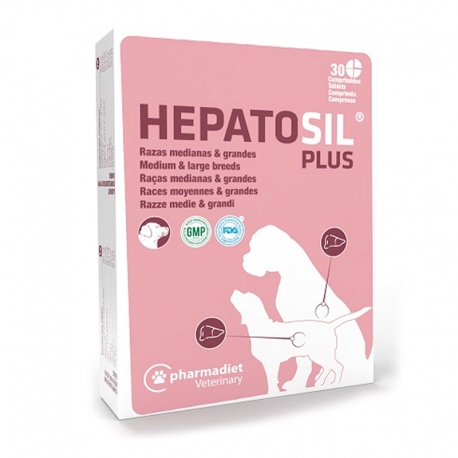 Hepatosil Plus Suplemento Hepatico en Perros de Razas Grandes 30 cpd