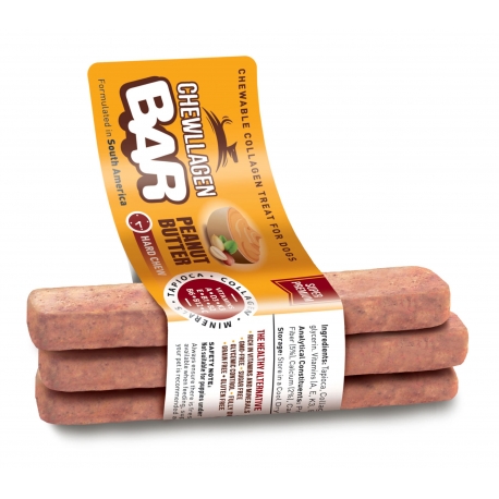 Chewllagen Bar Snack para Perros con Mantequilla de Cacahuete