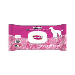 Inodorina Refresh Toallitas para Perros y Gatos Agua de Rosas