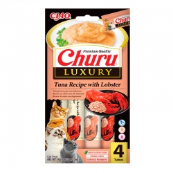 Churu Luxury Snack Cremoso para Gatos Receta de Atún con Langosta