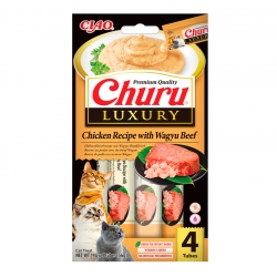 Churu Luxury Snack Cremoso para Gatos Receta de Pollo y Wagyu