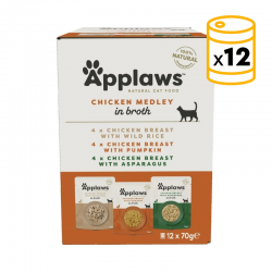 Applaws Multipack Sobres de Comida Húmeda en Caldo para Gatos con Pollo