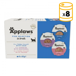 Applaws Multipack Tarrinas de Comida Húmeda para Gatos con Pescado