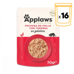 Applaws Sobres de Comida Húmeda en Gelatina para Gatos con Pollo y Ternera