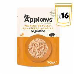 Applaws Sobres de Comida Húmeda en Gelatina para Gatos con Hígado y Pollo